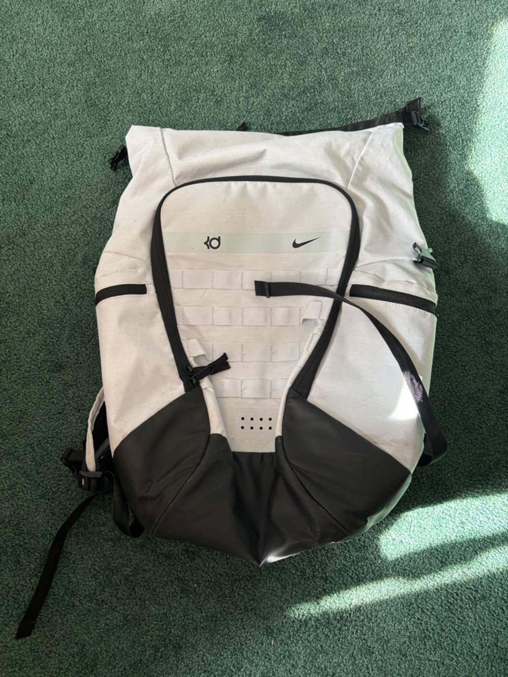 Nike grey and Black Roll-Top Backpack with KD Logo
